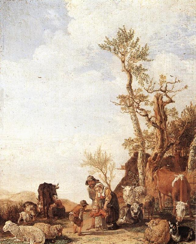 Peasant Family with Animals F, POTTER, Paulus